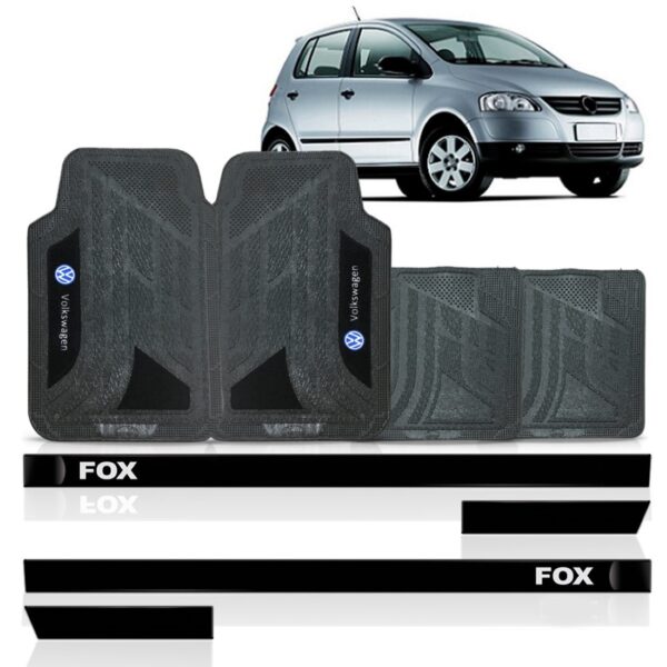 Borrachão Lateral Fox 2003/10 4p Personalizado + Jogo Tapete