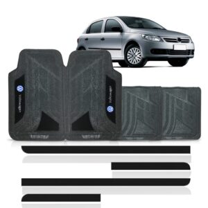 Kit Friso Lateral Gol 2013 A 2017 4 + Jogo Tapete Em Pvc Preto