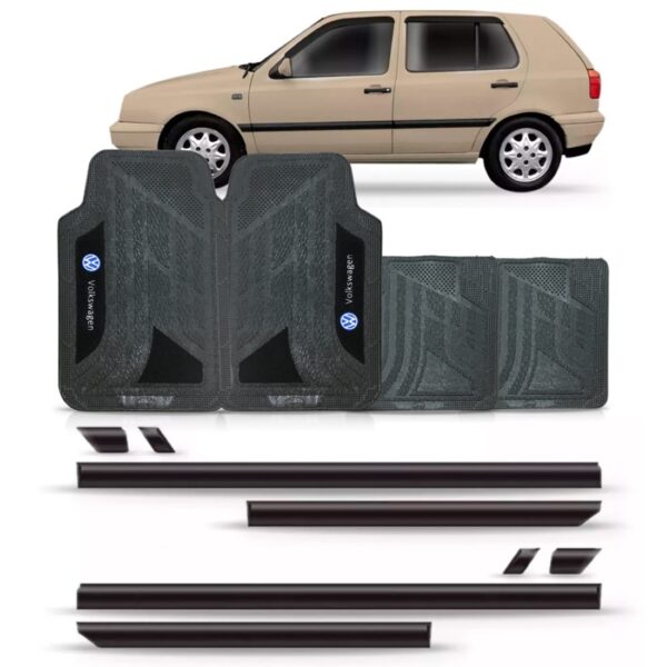 Friso Lateral Para Golf 1995 A 1998 4p + Jogo Tapete