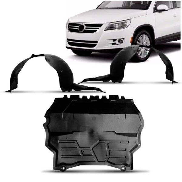 Kit Defletor Com Par De Aparabarro Tiguan 2007 08 09 10 2011
