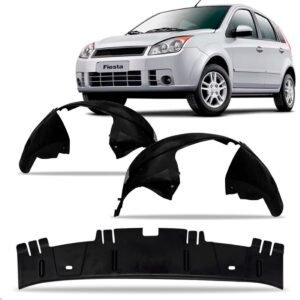 Kit Defletor C/ Par Asa Urubu Dianteiro Fiesta 2003 A 2014