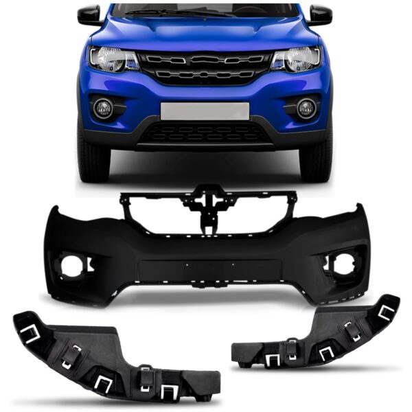 Envolvente Dianteiro Kwid 2017 2018 Com Guias 1a Linha  Preto