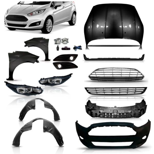 Kit Frente New Fiesta Hatch 2013 2014 2015 2016 Preto