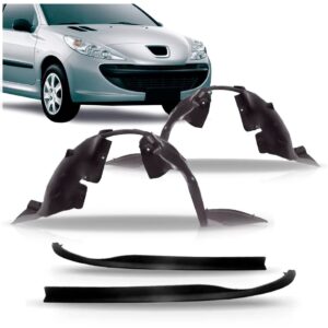 Kit Spoiler Parachoque Peugeot 207 08 A 12 C/par Parabarros Preto