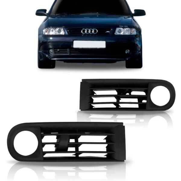 Par Grade Moldura Farol Milha Audi A3 2001 02 03 04 05 2006