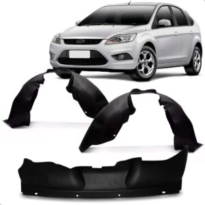 Kit Defletor C/ Par De Asa Urubu Dianteiro Focus 2009 A 2013