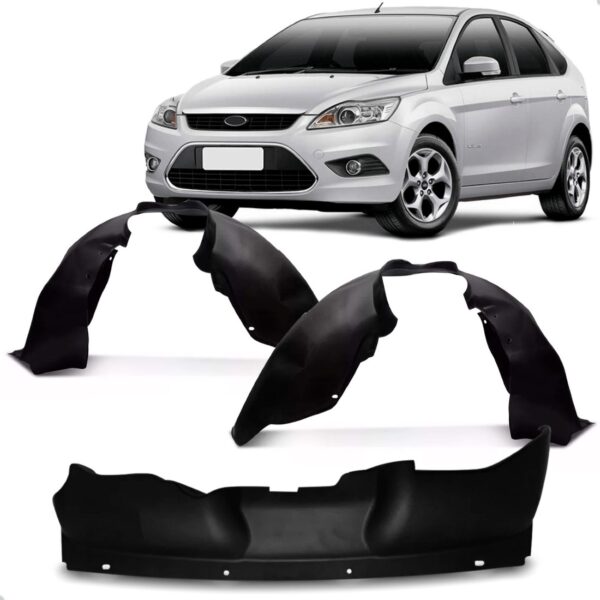 Kit Defletor C/ Par De Asa Urubu Dianteiro Focus 2009 A 2013