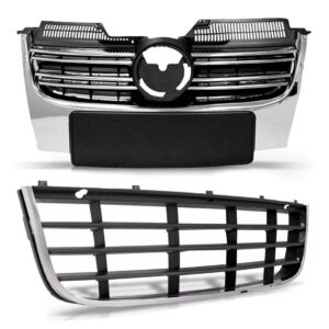 Kit Parachoque Dianateiro Jetta 2007 2008 2009 2010 Completo Preto