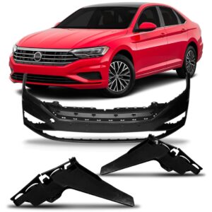 Parachoque Dianteiro Jetta 2019 2020 Com Guias Novo Preto