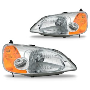 Kit Farol Com Jogo Lanterna Canto E Tampa Civic 2001 02 2003 Bicolor