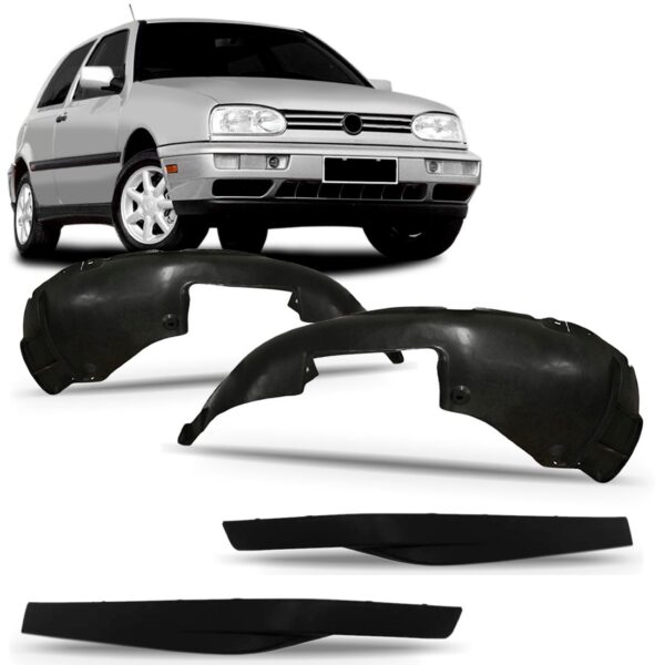 Kit Spoiler Parachoque Golf Alemao 1992 A 1997 C Parabarros Preto