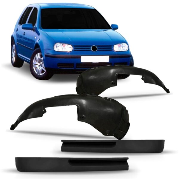 Kit Spoiler Parachoque Golf Mexicano 1992 A 1997 C Parabarro Preto