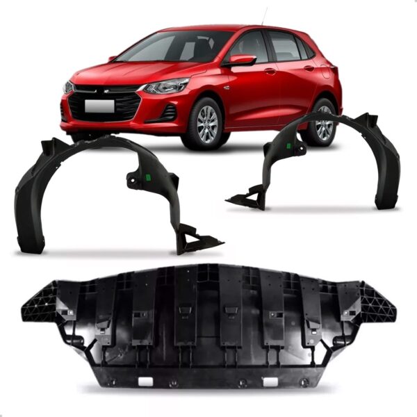 Kit Defletor Com Par De Asa De Urubu Onix Hatch 2020 A 2024