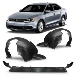 Kit Spoiler Parachoque Jetta 2011 A 2014 Com Par Parabarro Preto