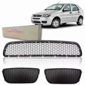 Kit Grade Parachoque Palio Siena 2004 A 2008 Kit 03 Retrovex Preto