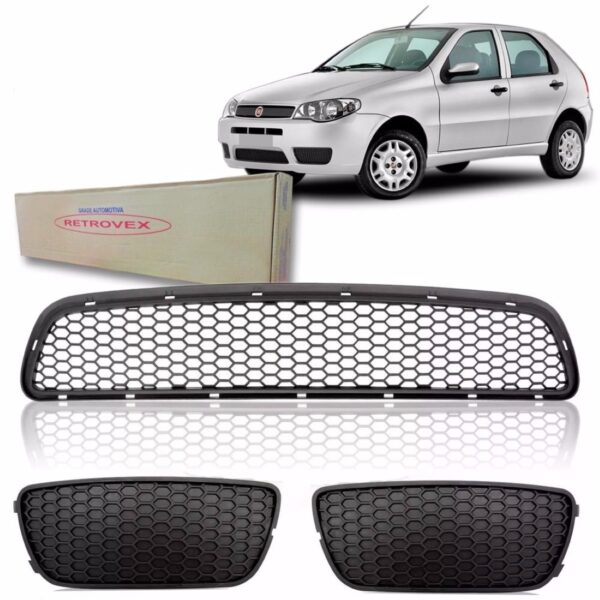 Kit Grade Parachoque Palio Siena 2004 A 2008 Kit 03 Retrovex Preto