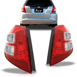 Par Lanterna Traseira New Fit 2009 2010 2011 2012 2013 Esquerdo E Direito