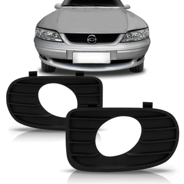 Par Moldura Milha Vectra 00 01 02 03 04 2005 Com Furo Milha Preto Ambos Lados