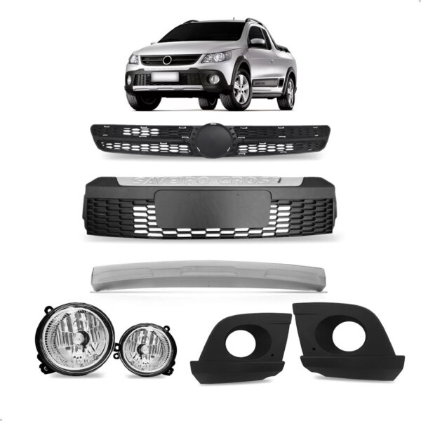 Parachoque Saveiro Cross G5 10 2011 2012 2013 Novo Completo Preto