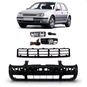 Envolvente Golf 1999 A 2005 Com Kit Farol Milha 1a Linha  - Preto