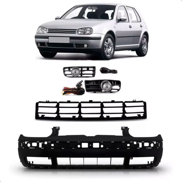 Envolvente Golf 1999 A 2005 Com Kit Farol Milha 1a Linha  - Preto