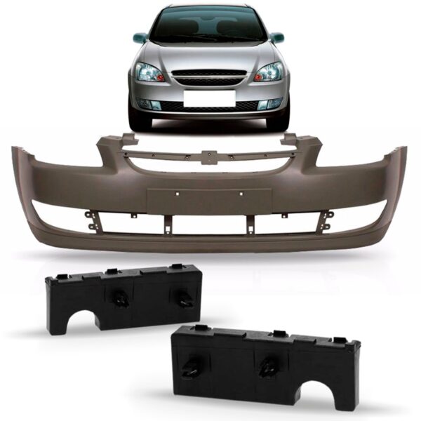 Parachoque Dianteiro Classic 2010 2011 2012 + Guias Novo Preto