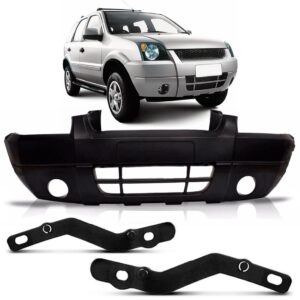 Parachoque Dianteiro Ecosport 2004 A 2007 C/furo + Guias Preto