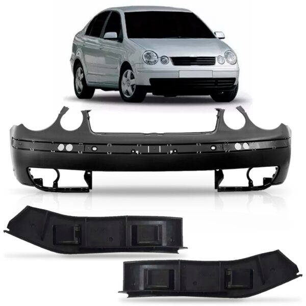 Parachoque Dianteiro Polo 2003 2004 A 2006 + Guias 1a Linha  Preto