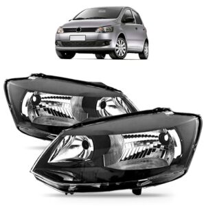 Par Farol Fox 2010 A 2013 Mascara Negra Foco Simples Direito E Esquerdo