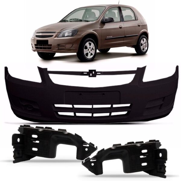 Envolvente Dianteiro Celta 12 A 2014 Prisma Guias 1a Linha  Preto