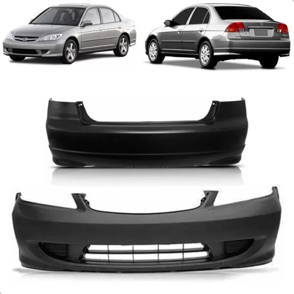 Kit Envolvente Civic 2004 A 2005 Dianteiro E Traseiro Novo Preto