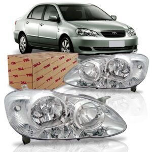 Par Farol Para Toyota Corolla Ano 2002 2003 A 2004 Cromado