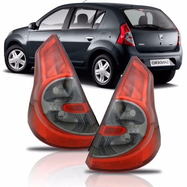 Par Sinaleira Traseira Sandero Fumê 2007 2008 2009 2010 Vermelho