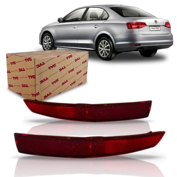 Par Refletor Lanterna Jetta 2015 2016 Parachoque Tras Vermelho