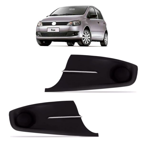 Par Tela Frontal Milha Fox Spacefox 10 A 2013 Friso Cromado Preto