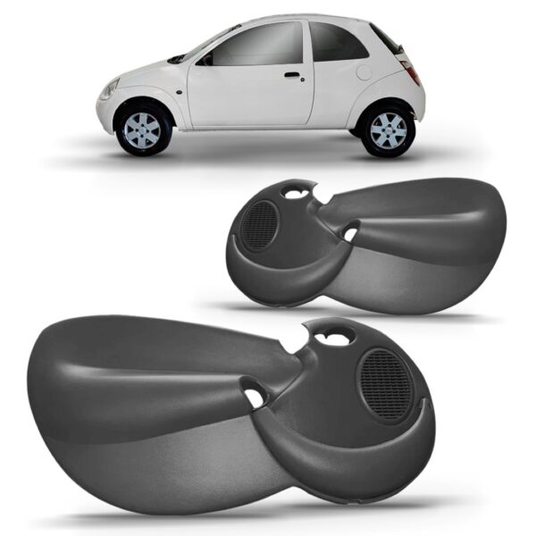 Par Forro Porta Ford Ka 1997 A 2007 Manual E  Eletrico Preto Preto