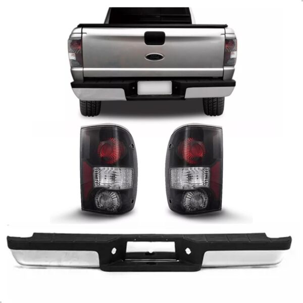 Kit Ranger 98 A 09 Parachoque Cromado + Par Sinaleira Sport