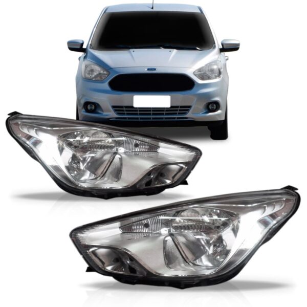 Par Farol Ford Ka 2014 2015 2016 2017 Cromado New Ka