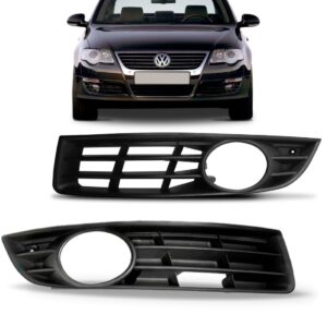 Par Tela Frontal Moldura Milha Passat 2005 06 07 08 2009 10 Preto