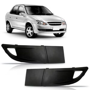 Par Moldura Milha Corsa Classic 2010 A 2016 C/furo Preto Ambos Os Lados