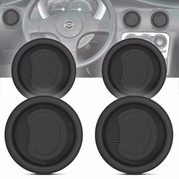 Kit 4 Difusor Saida De Ar Celta Prisma G1 99 00 02 05 Preto