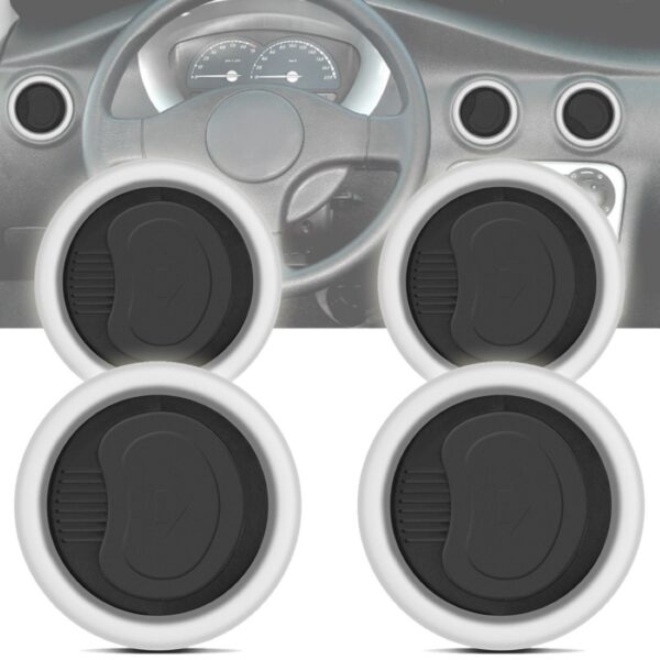 Kit 4 Difusor Saida De Ar Celta Prisma G1 99 00 02 05 Prata