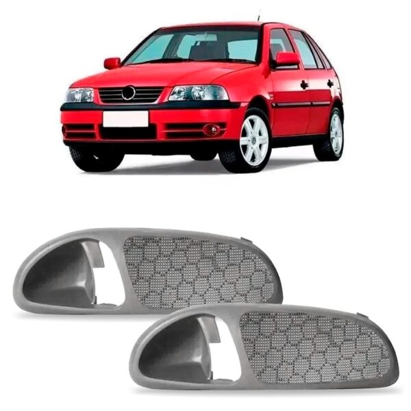 Par Moldura Acabamento Maçaneta Interna Gol  Saveiro Cinza Dianteira