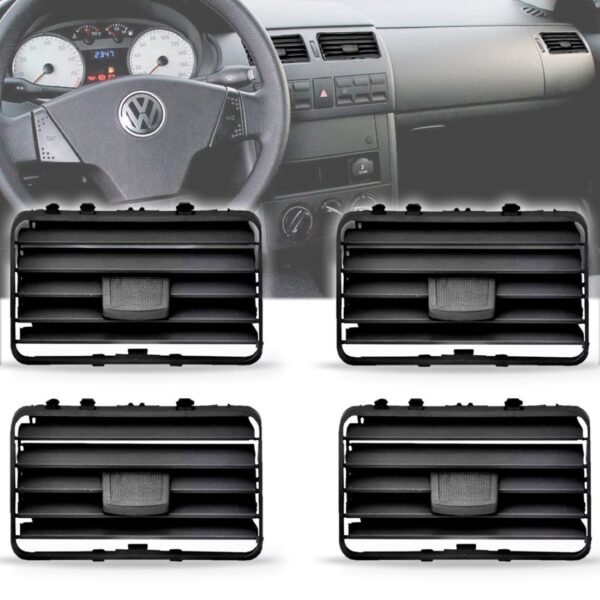 Kit Difusor Ar Painel Preto Flanel Gol G3 Parati Saveiro