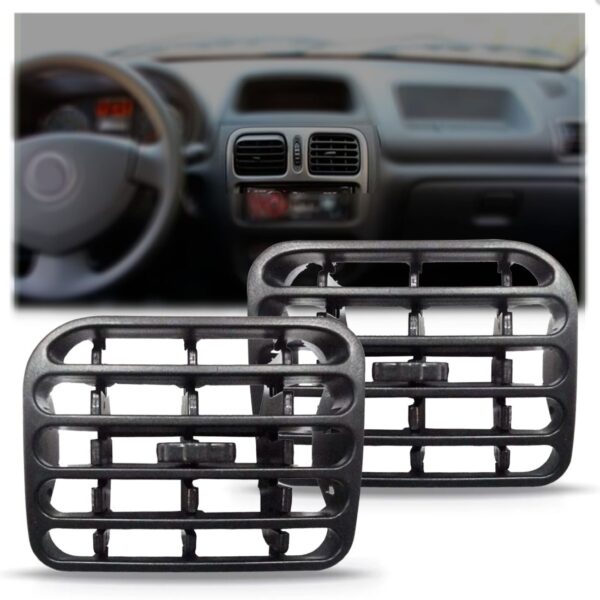 Par Grade Difusor Saida Ar Central Painel Clio 2000 À 2015