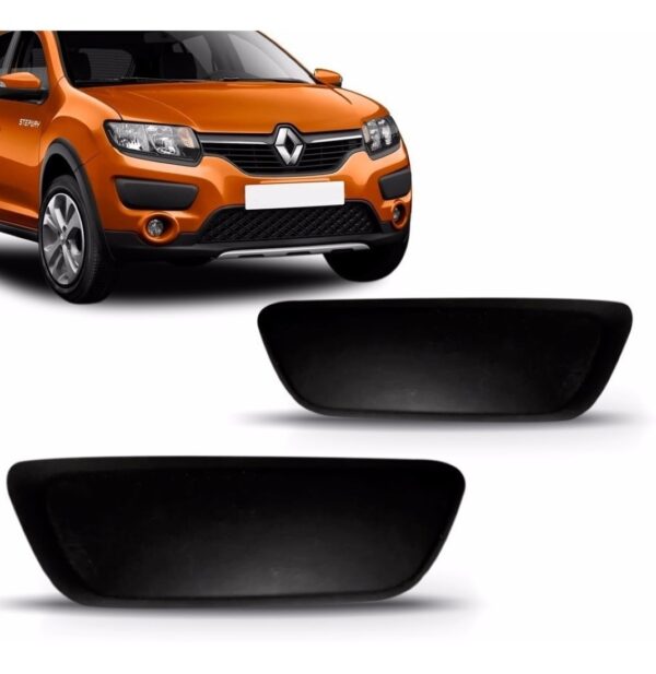 Par Friso Moldura Parachoque Sandero Stepway 2014 A 2019 - Preto