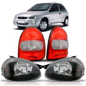 Kit Combo Farol E Sinaleira Corsa Wind 94 A 02 Mascara Negra