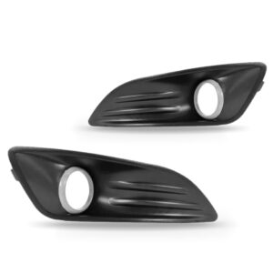 Par Grade Moldura Milha Aro Cinza New Fiesta 2014 2015 2016 Preto