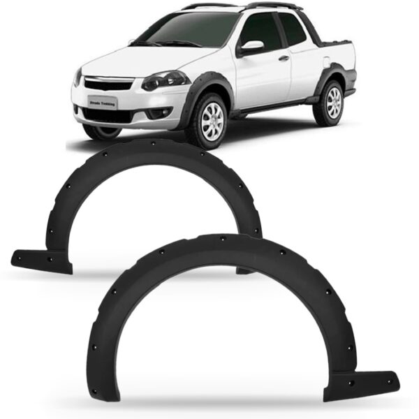 Jogo Kit 4 Moldura Paralama Preta Uno Way 04 05 06 09 11 12