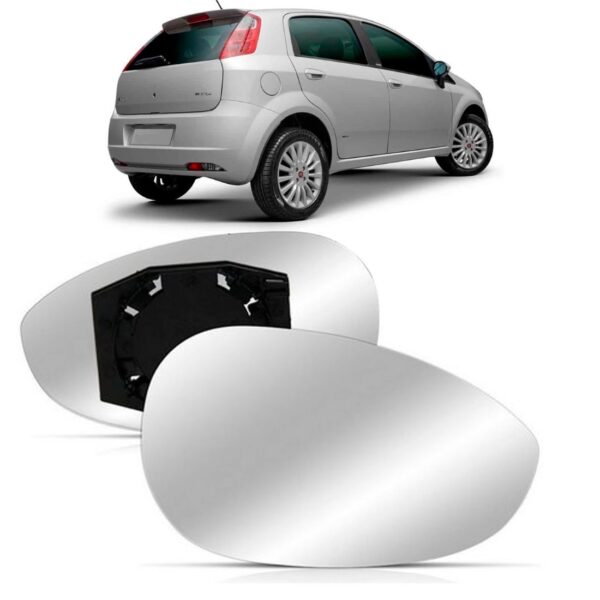 Par Lente Retrovisor Punto 2007/ 2017 Com Base Mega Desconto